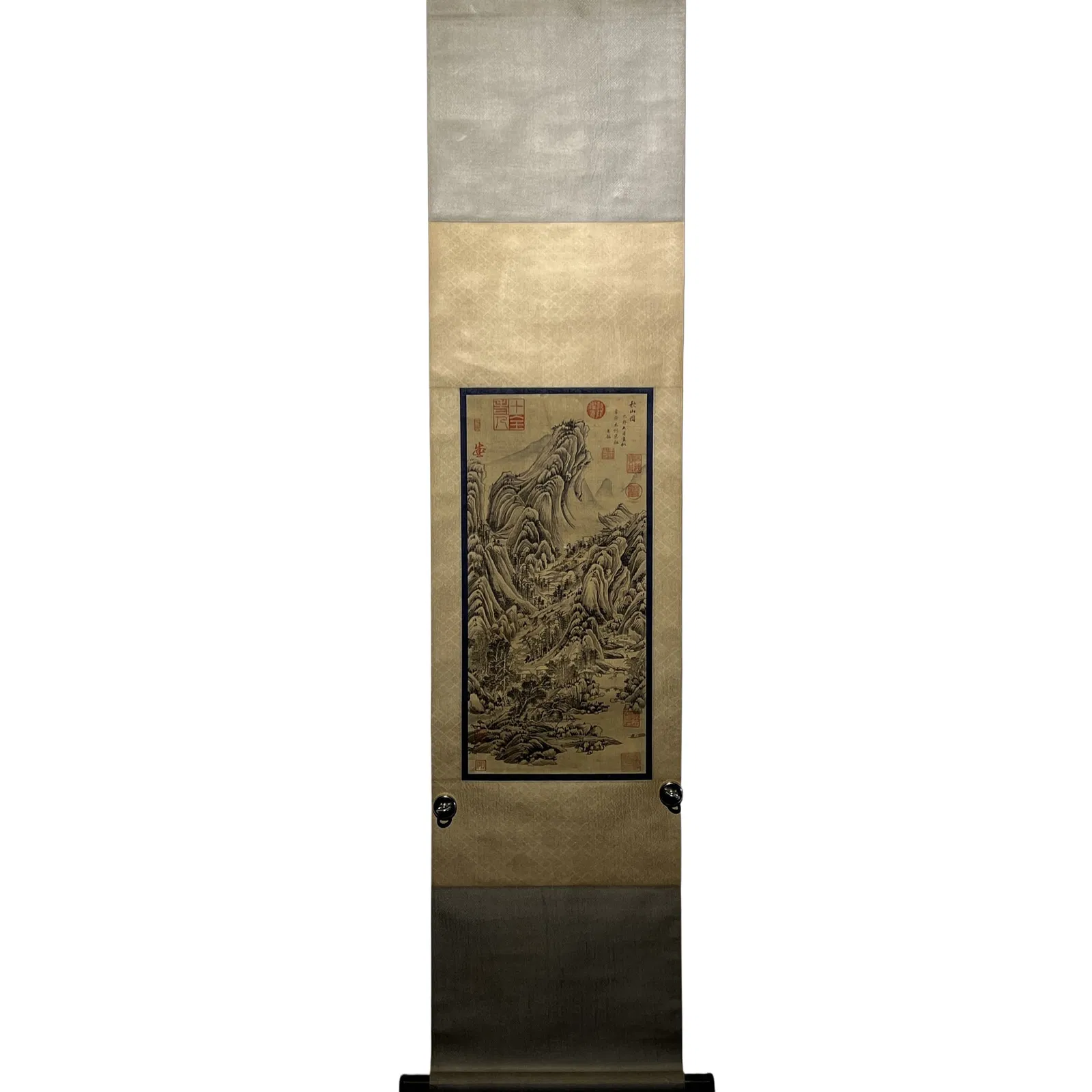 Qing Dynasty Wang Jian Autumn Mountain Scroll