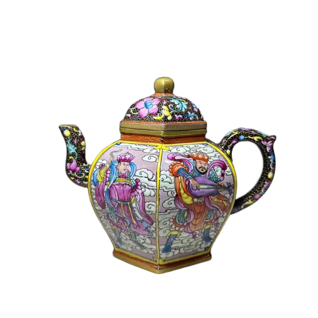Qing Dynasty Yongzheng period - Hexagonal Palace Lantern Purple Clay Teapot