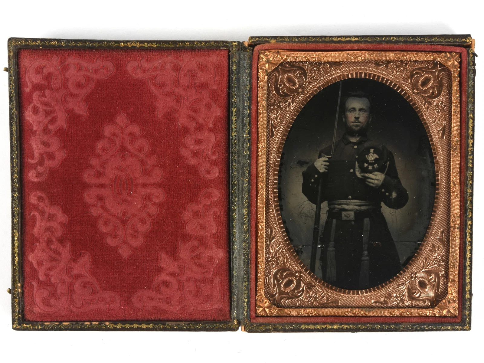 Quarter Plate Ambrotype of New Hampshire Infantryman