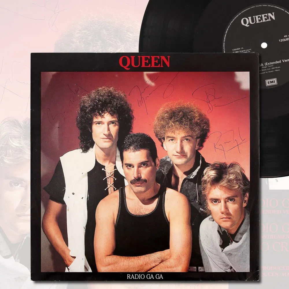QUEEN FULLY SIGNED "RADIO GA GA" LP