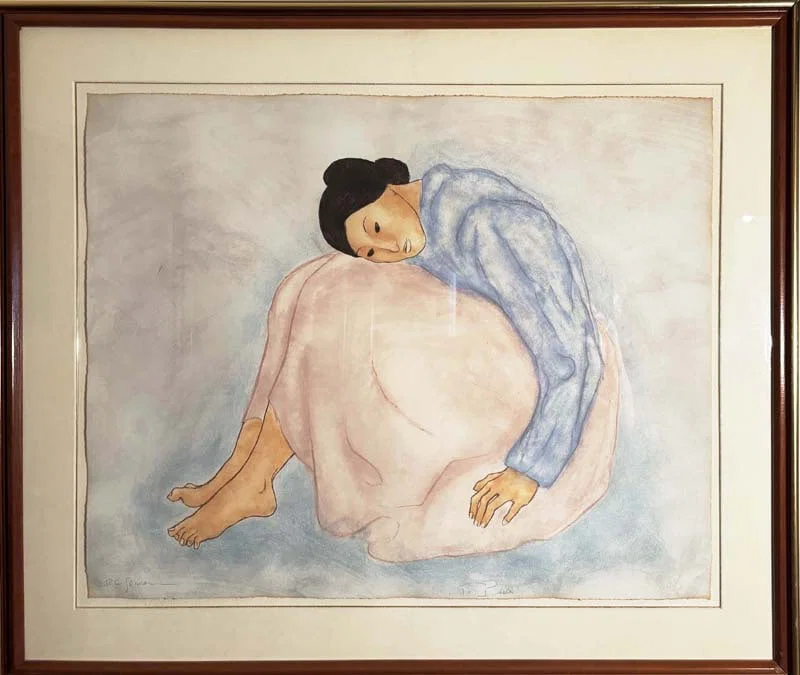 R. C. Gorman (American 1931-2005) Original painting on paper by R C Gorman