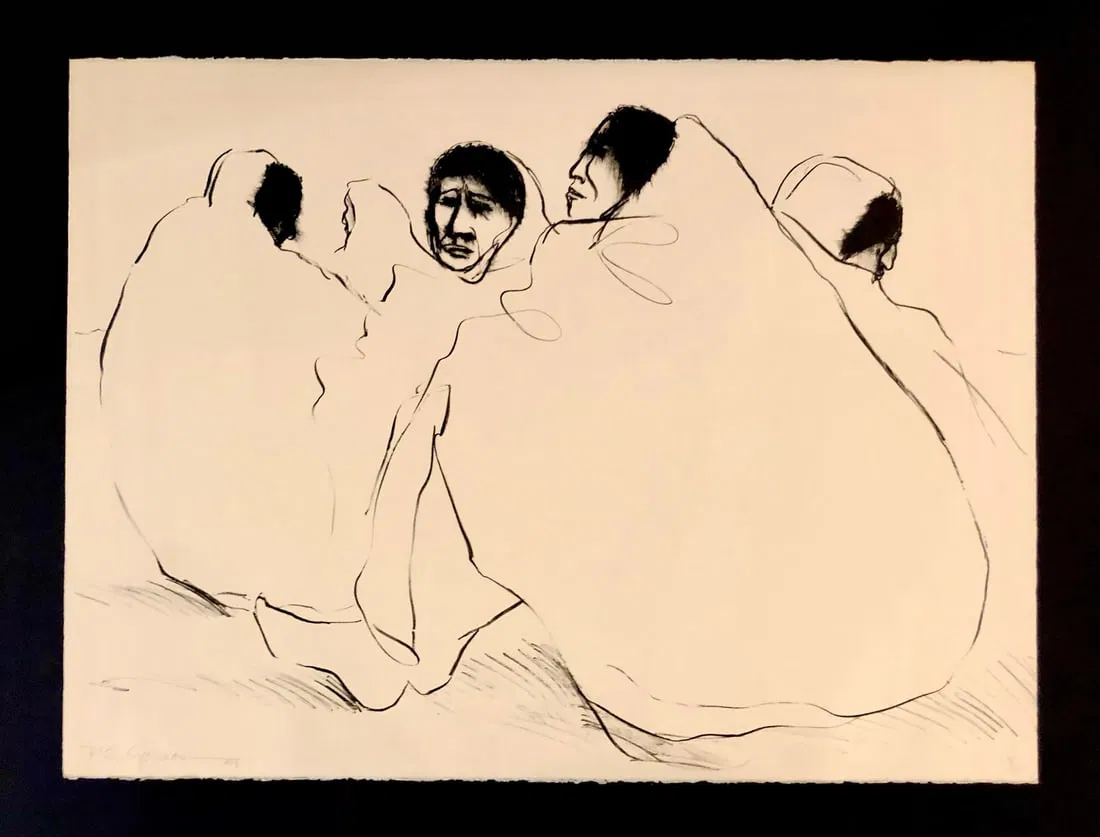 R.C. Gorman "Picuris" Signed Original Stone Litho LE (1974) - VERY RARE