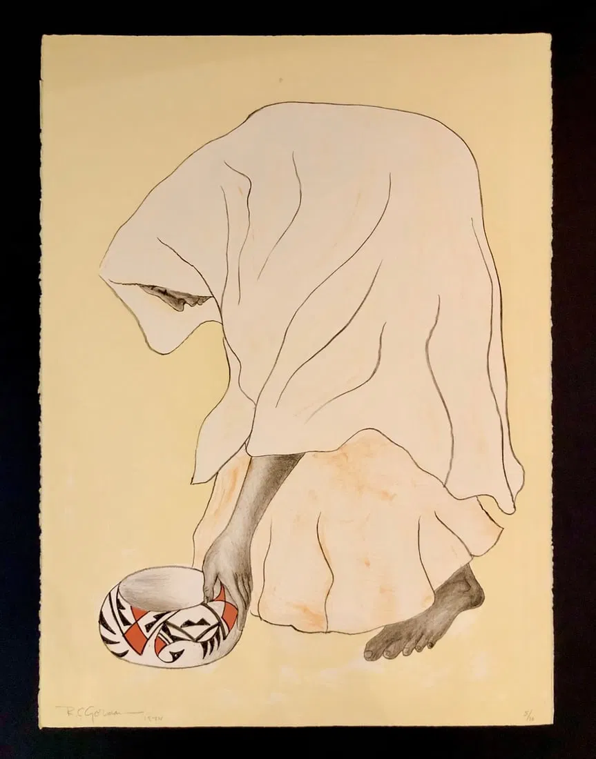 R.C. Gorman "Tazbah St. I" Signed Original Stone Litho LE (1974) - VERY RARE