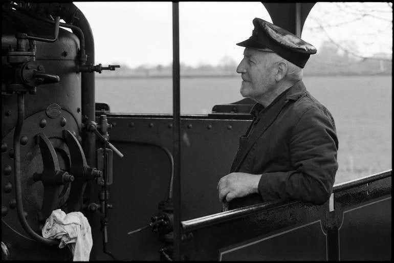Railway Engineer, Mid-Suffolk Light Railway - Silver Gelatin