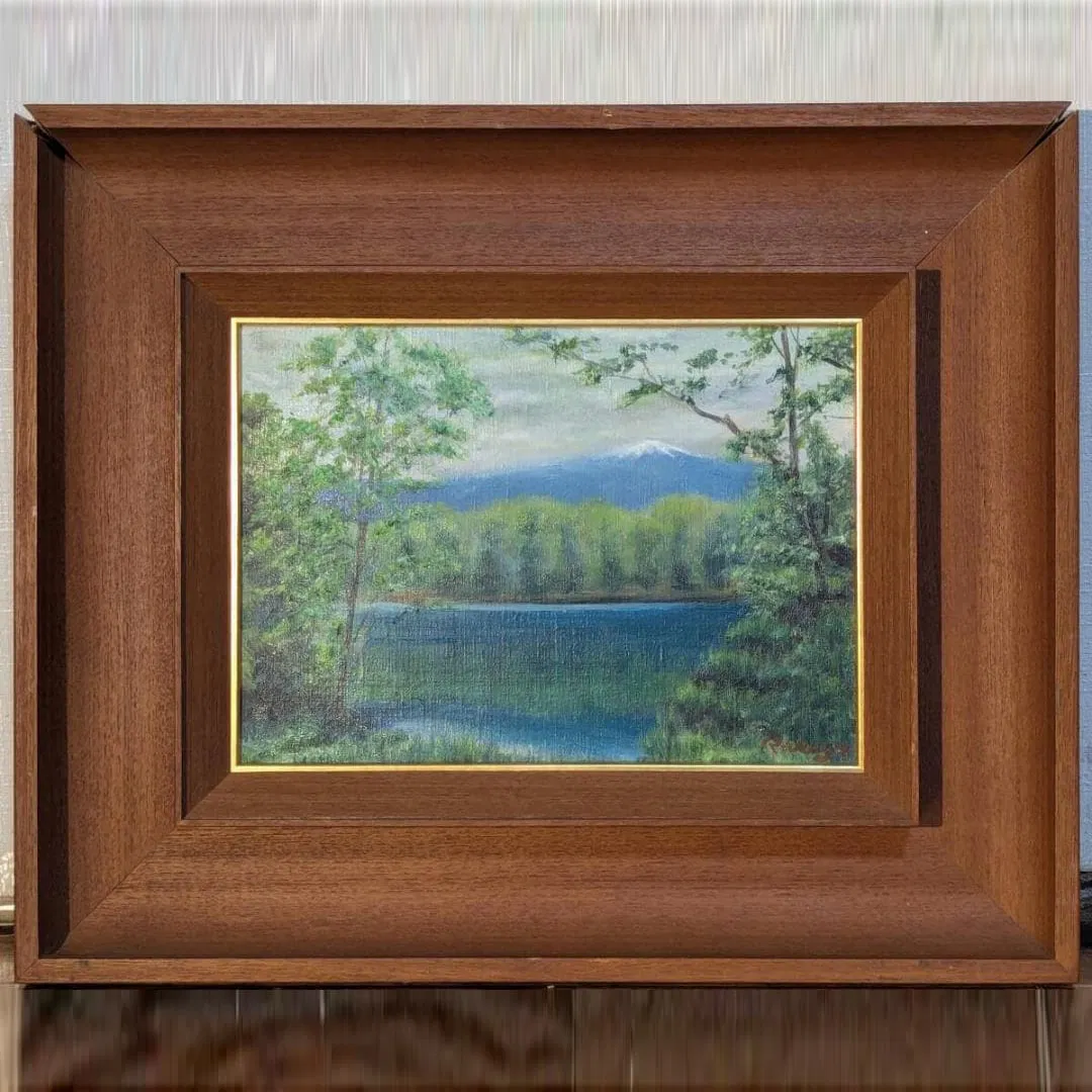 Rakuyo Morohashi, At Shiretoko Five Lakes, Oil on Canvas, F4, Framed