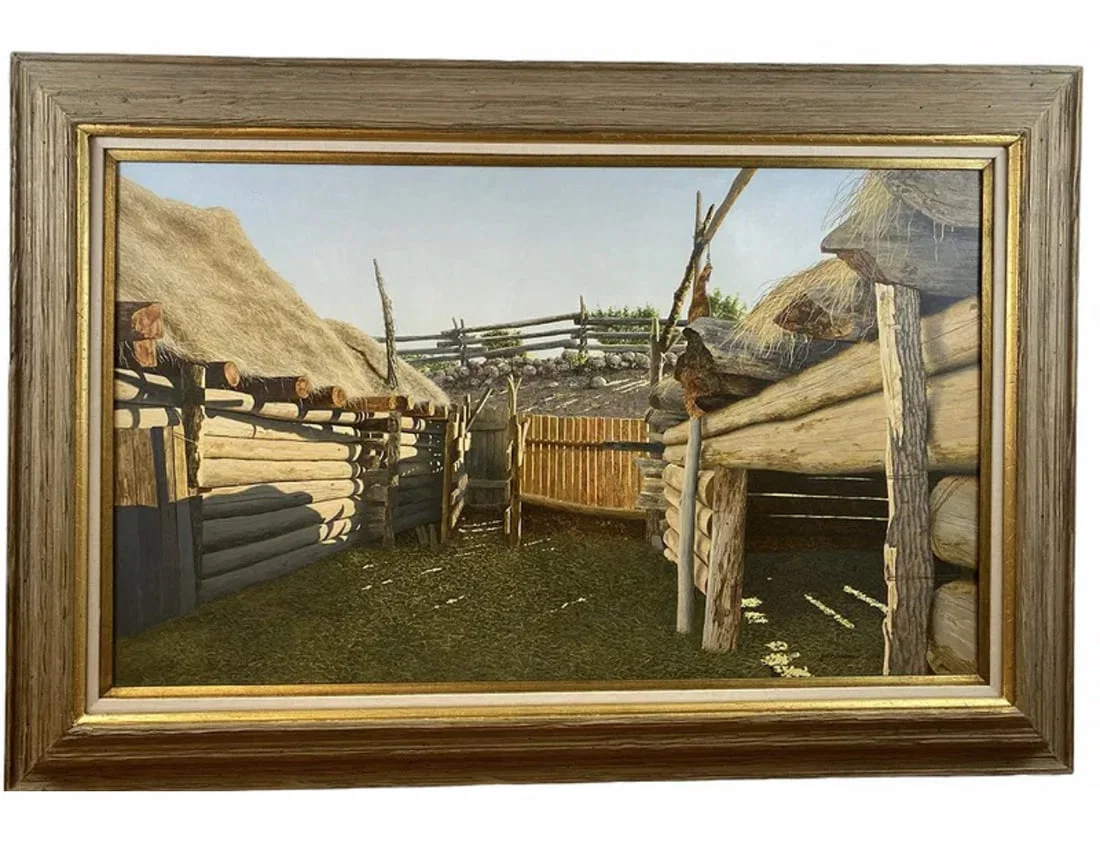 Ranch House Oil Painting by Walt Johnston