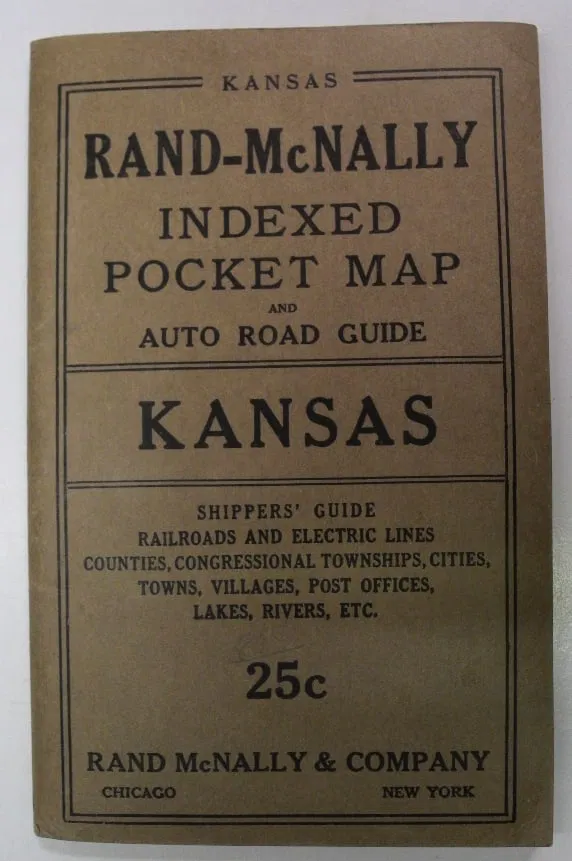 Rand McNally New Commercial atlas map of Kansas