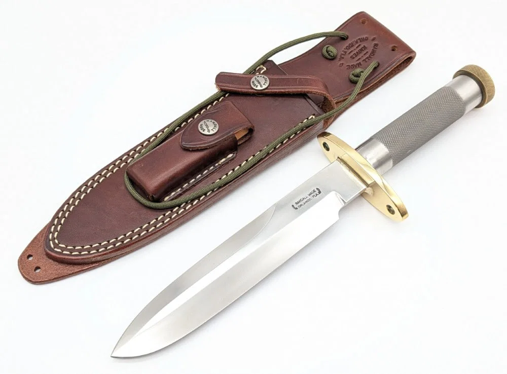 Randall Model 18 No Teeth Grind Attack Survival Knife w/ Sheath