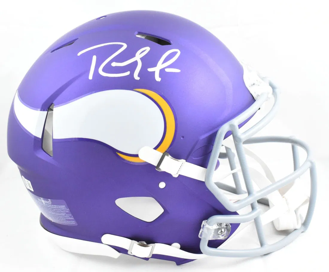 Randy Moss Signed Minnesota Vikings Tribute Speed Helmet Beckett Holo
