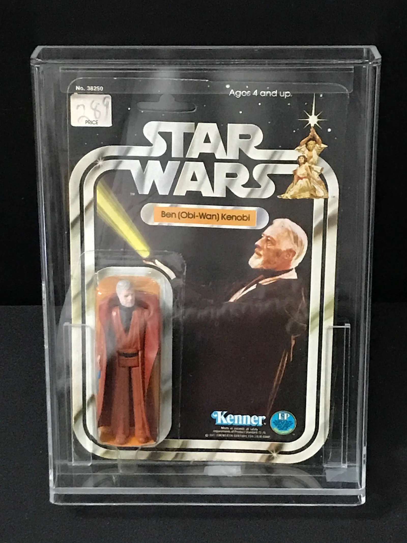 RARE! 12 BACK 1977 KENNER STAR WARS BEN (OBI-WAN) KENOBI ACTION FIGURE MINT ON CARD