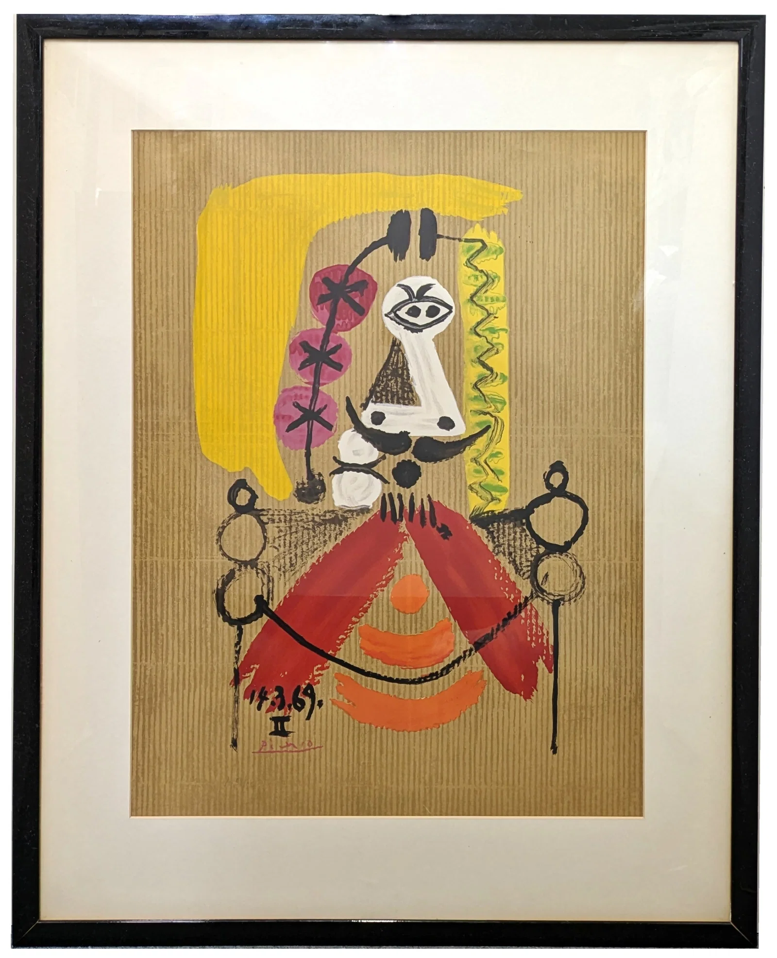 Rare After Pablo Picasso Imaginary Portraits Limited Edition 250 Colored Offset Lithograph Framed