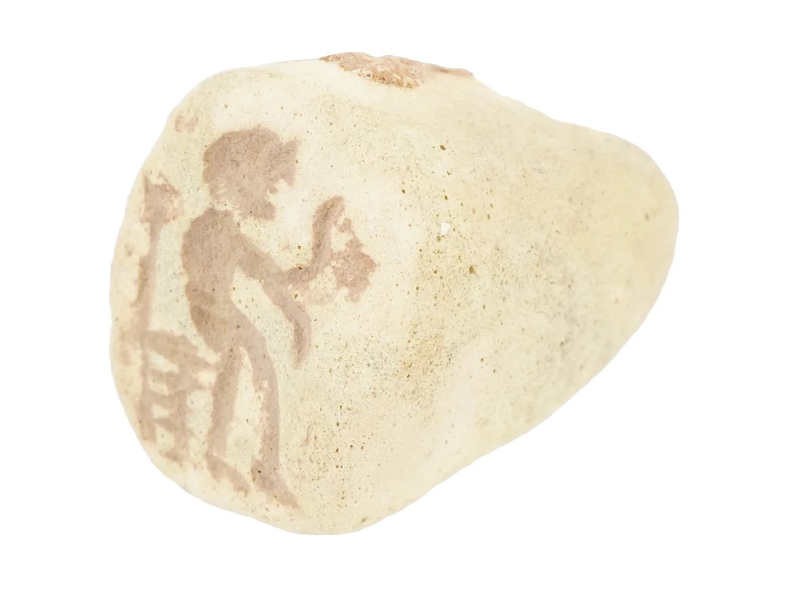 RARE ANCIENT GREEK FAIENCE STAMP SEAL 5TH TO 8TH C BC