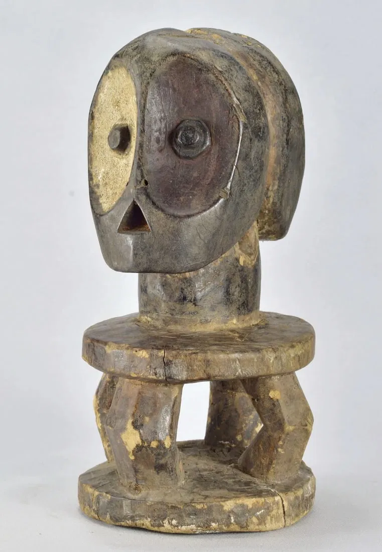 Rare Kalunga Kisumbi BEMBE two-headed figure Janus African Tribal Art MC 1880