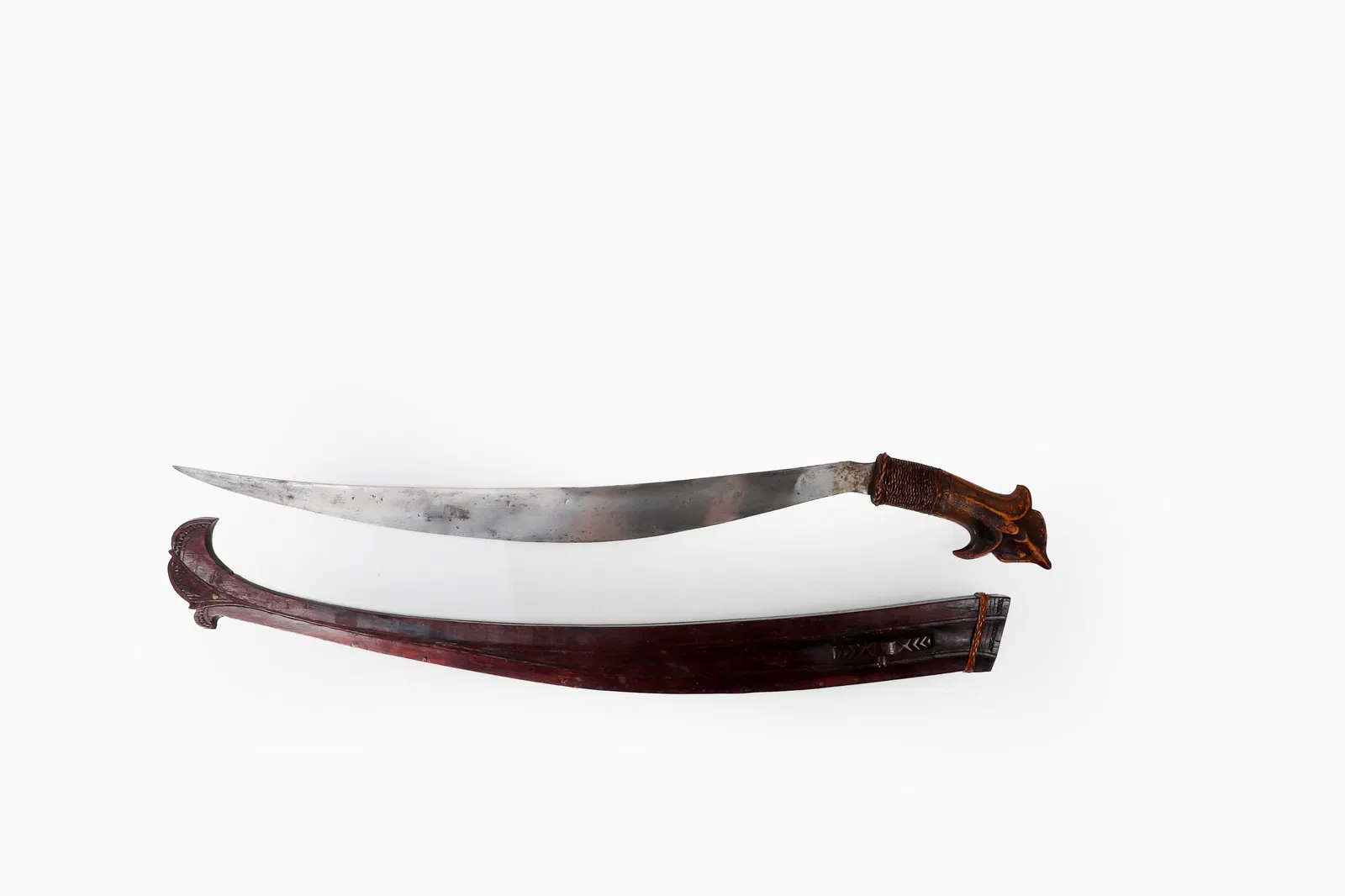 Rare Left Handed Talibong Garab Sword & Scabbard