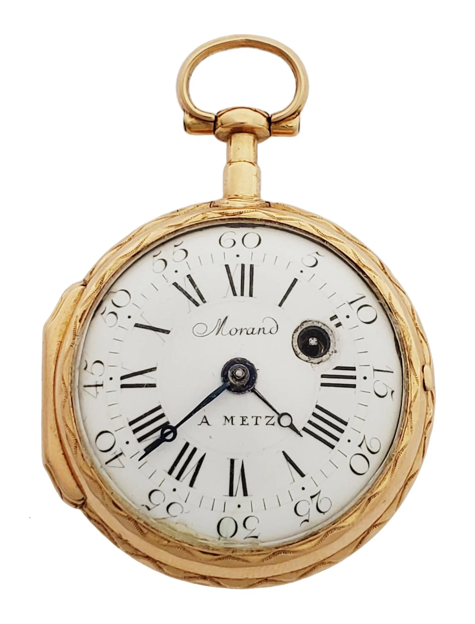 Rare Morand Metz 18k Gold Tiny Verge Pocket Watch Box