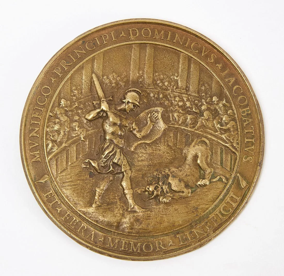 Rare Papal States 1659 'Androcles and the Lion' Medallion