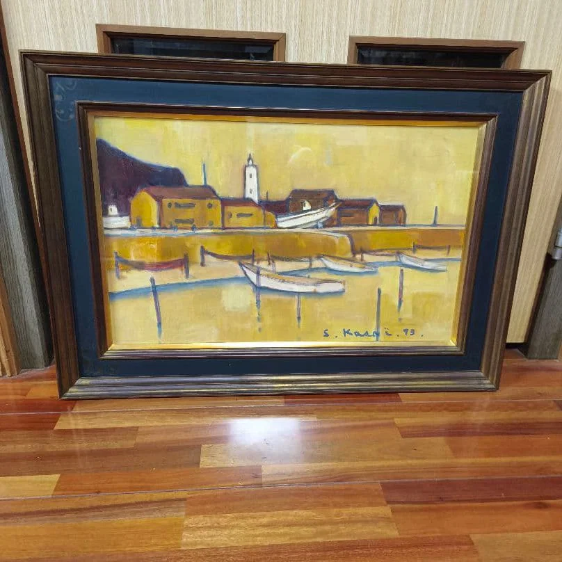 Rare Seiichi Kasai Landscape Oil Painting