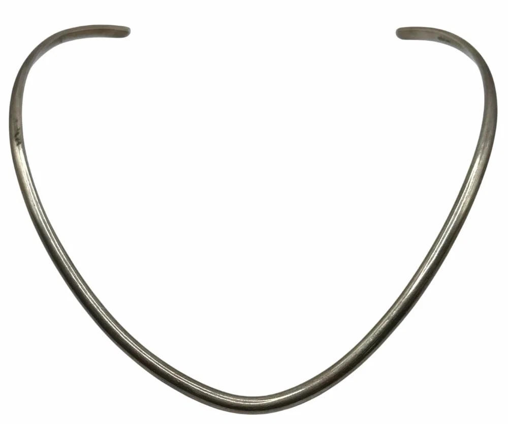 Ray Tracey Sterling Silver Native American Navajo Choker Necklace