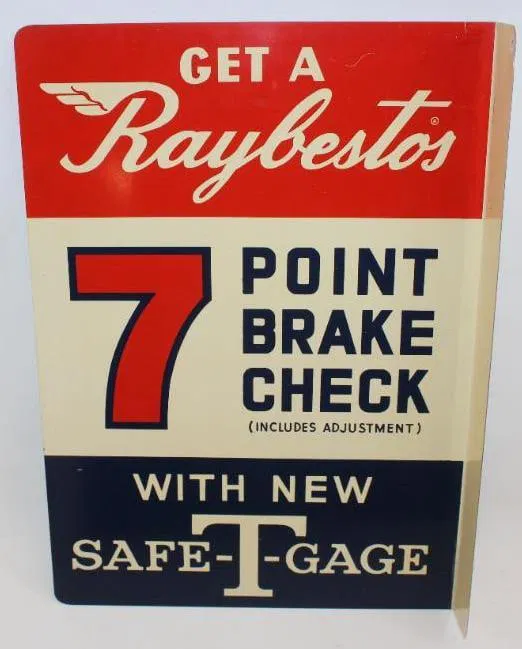 Raybestos 7 Point Brake Check DST Flange Sign