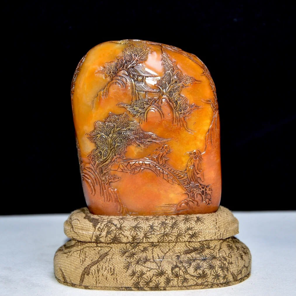 Recycled antique Shoushan stone and Tianhuang stone ornaments