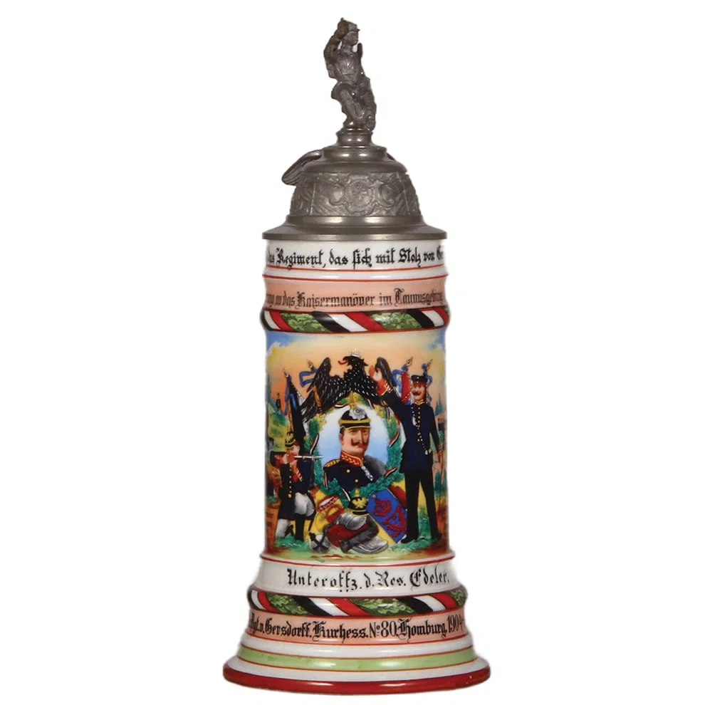 Regimental stein, .5L, Inft. Regt. Nr. 80, Hamburg