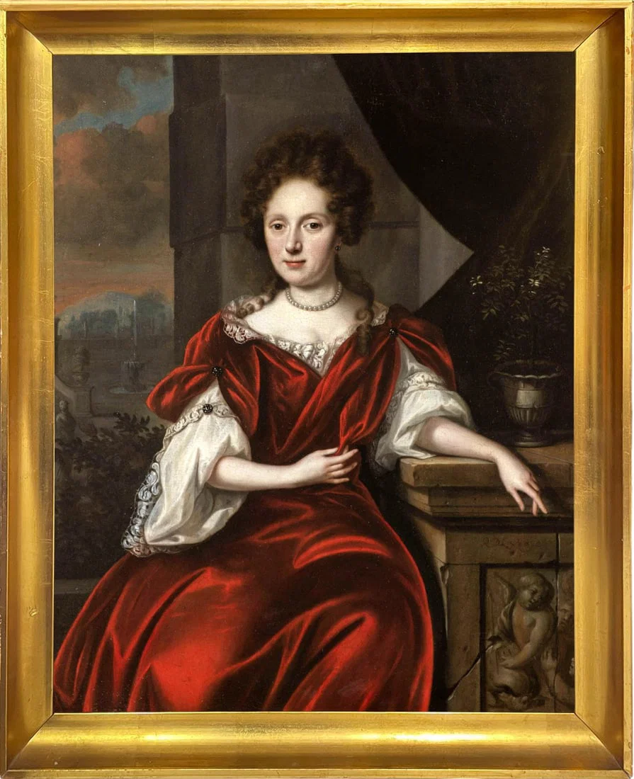 Reinier de la Haye (1640-1695) - PORTRAIT OF A NOBLE LADY - French School