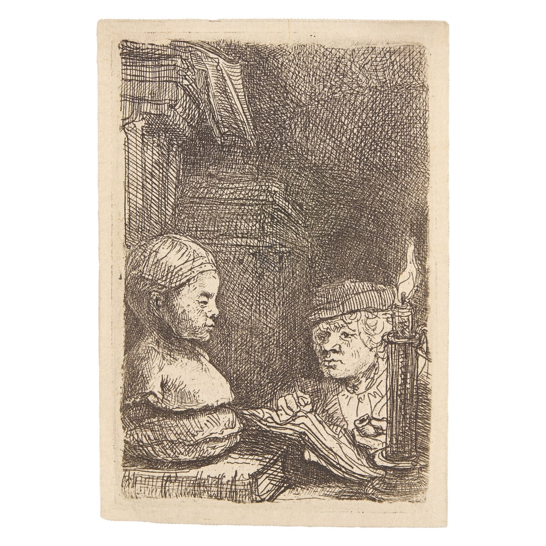 Rembrandt van Rijn (Dutch, 1606–1669) Man Drawing from a Cast, 1641