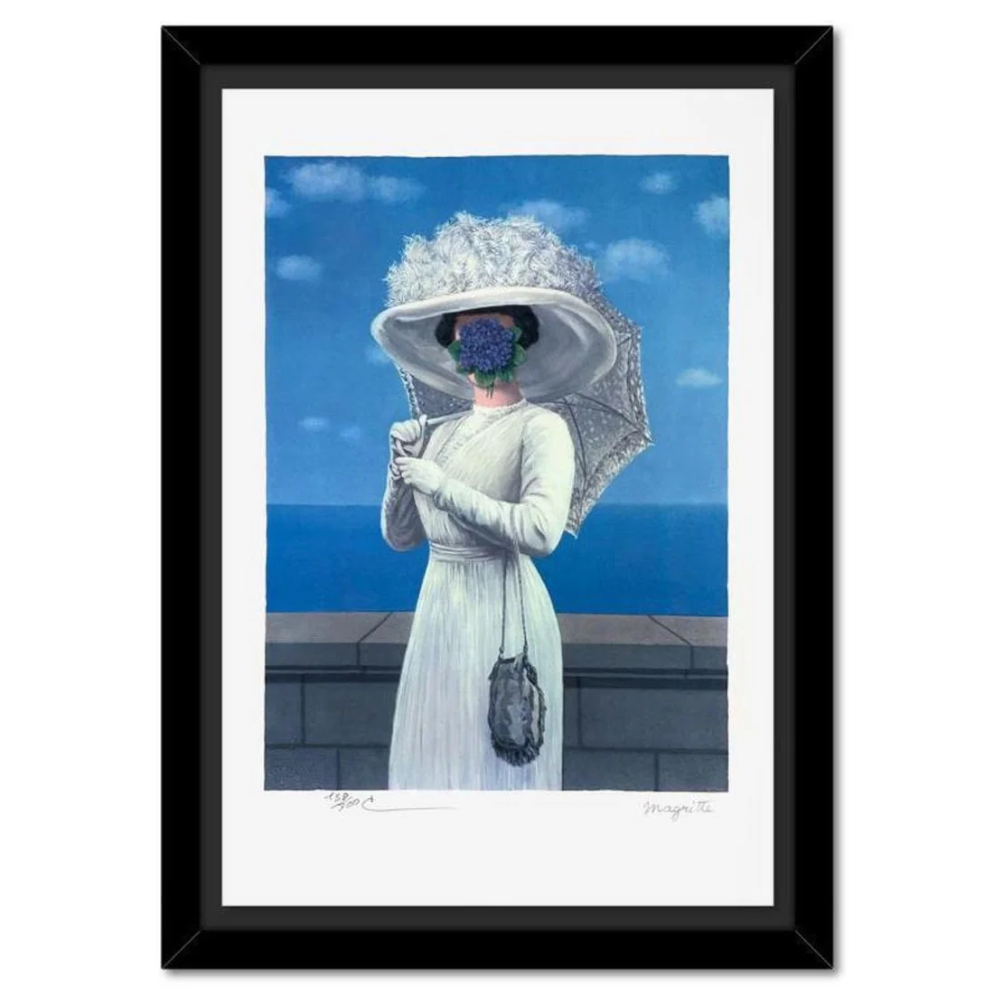 Rene Magritte 1898-1967 (After), "La Grande Guerre" Framed Limited Edition Lithograph, Estate Signed