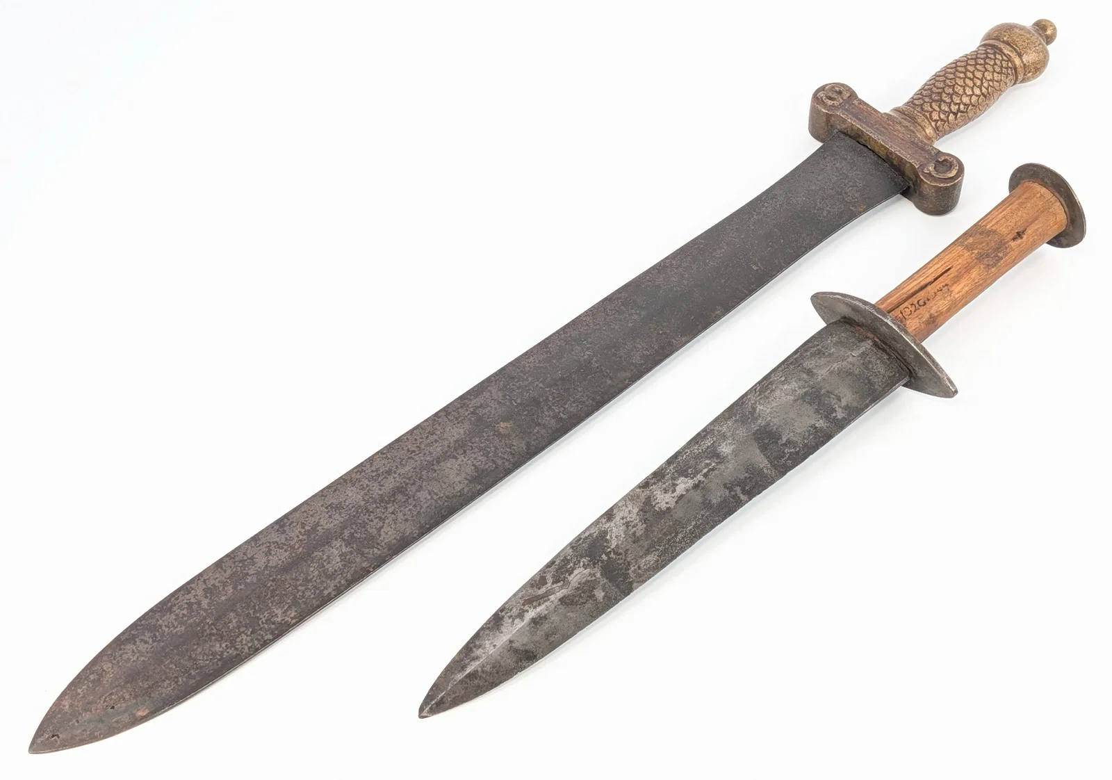 Repro Civil War Confederate Artillery Sword & Fighting Dagger