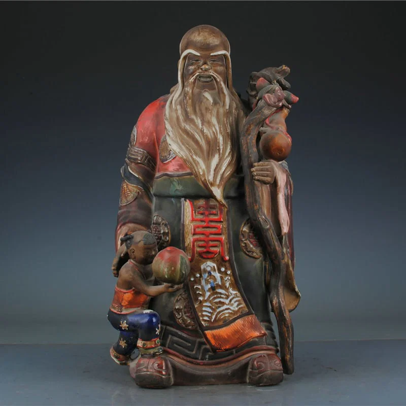 Republic of China Period Sculpted Porcelain - Longevity Star