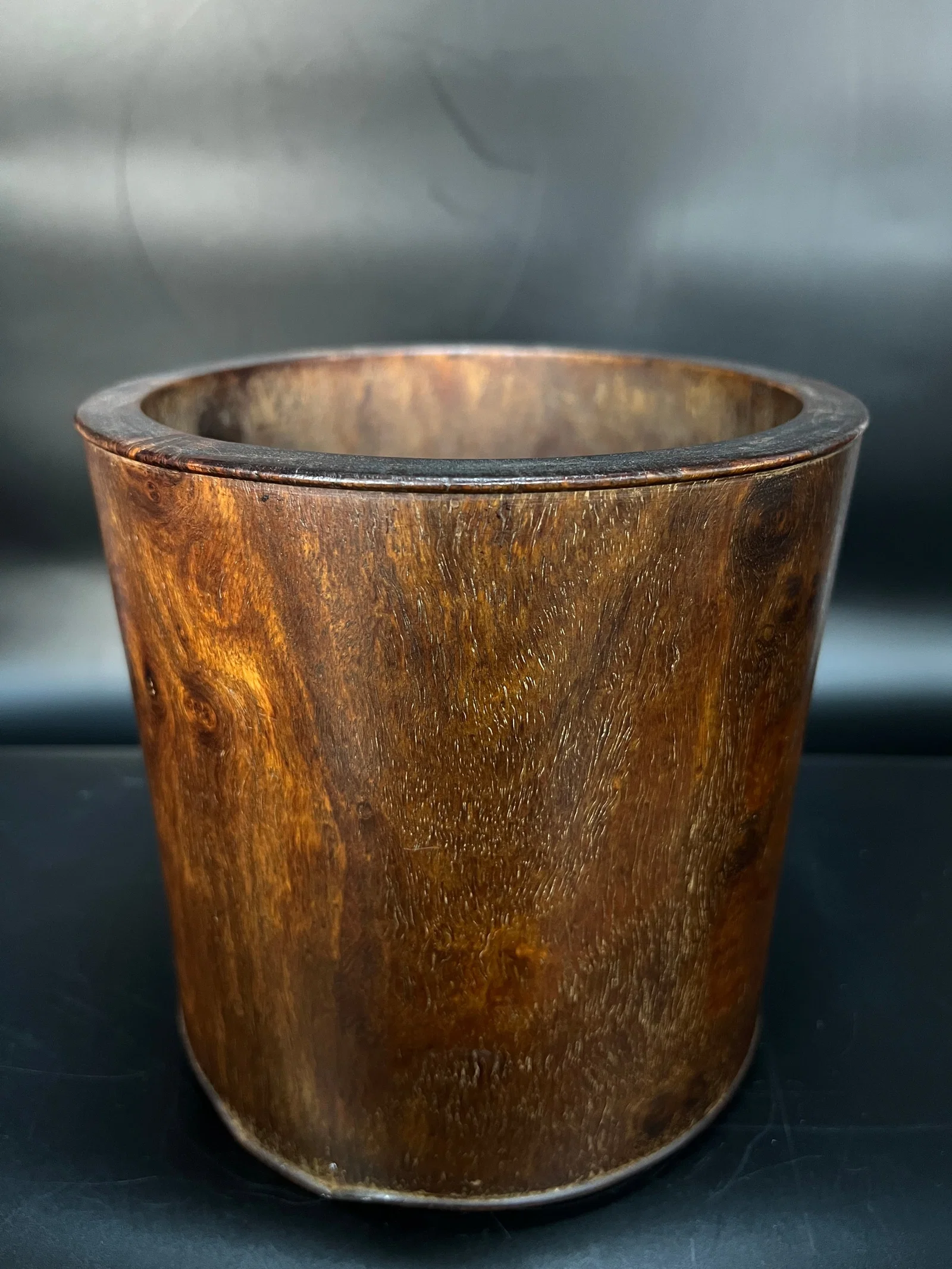 Republic Period or Later Huanghuali Wooden Brush Pot