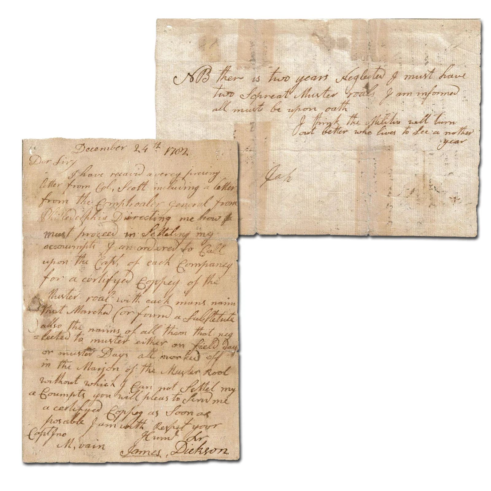 Revolutionary War ALS to Capt. J. McIlvain: "the Militia will turn out better who lives to see