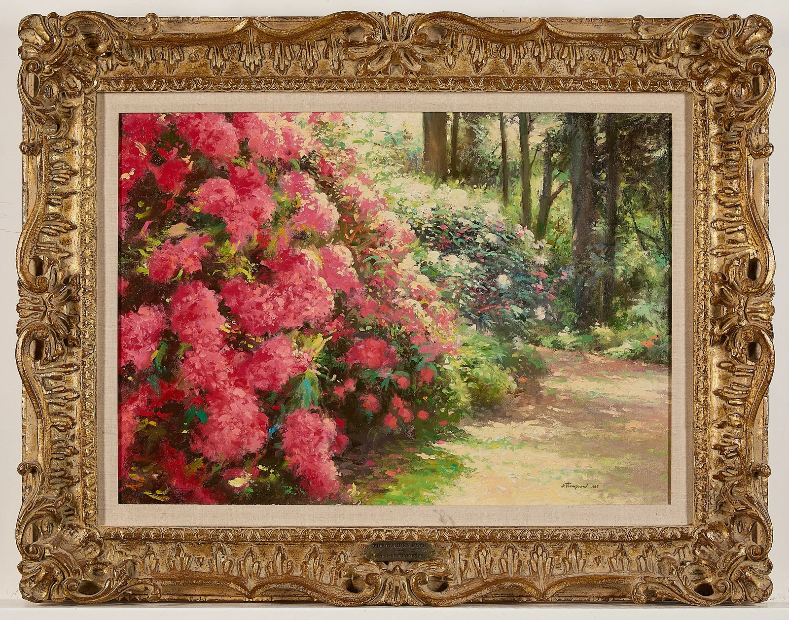 Richard Earl Thompson "Garden Path" Painting 1985