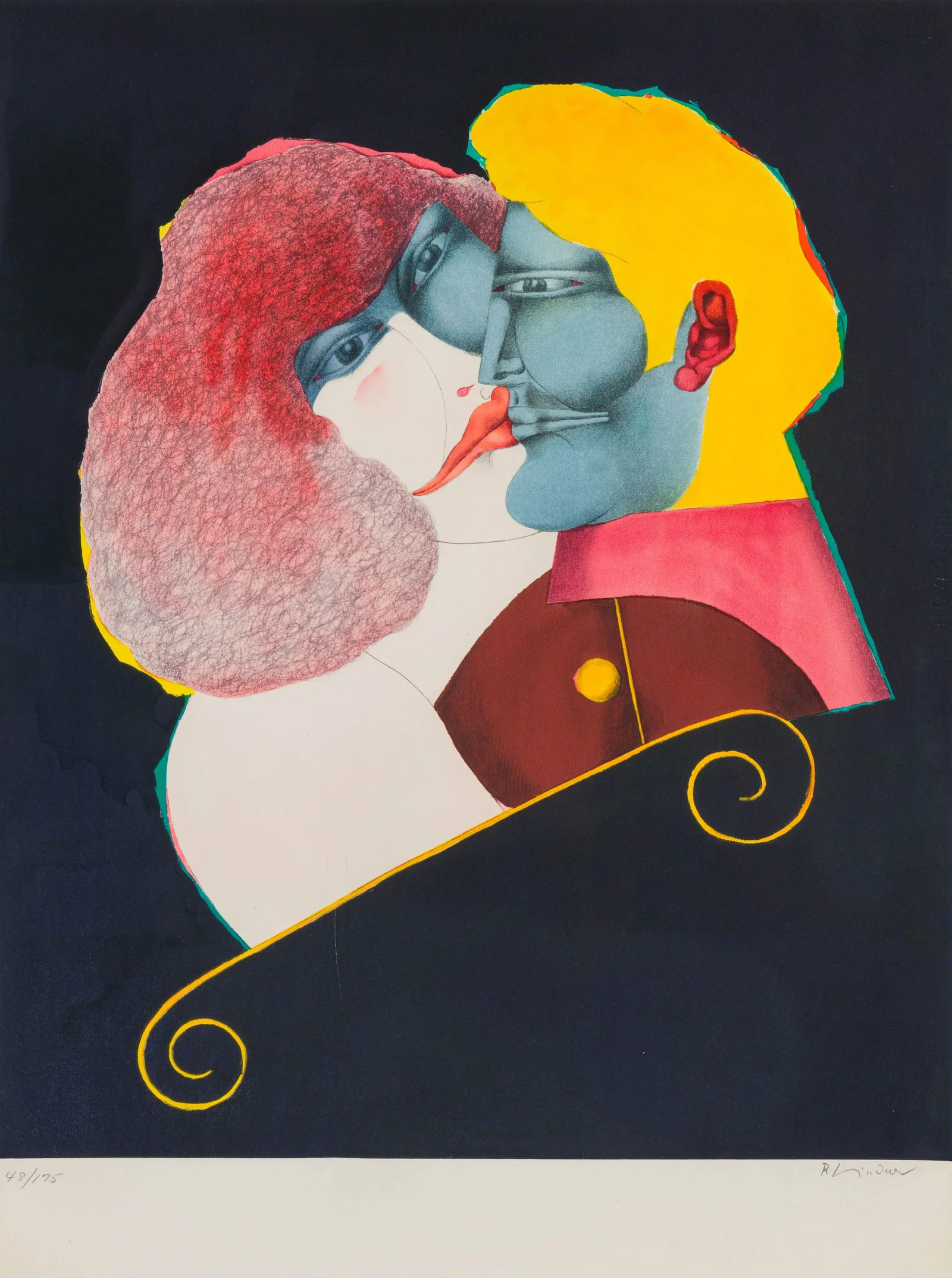 Richard Lindner The Kiss, 1971