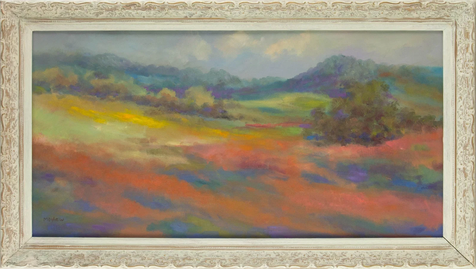 Richard Mayhew ( American, 1924 - 2024 ) Landscape Oil On Board