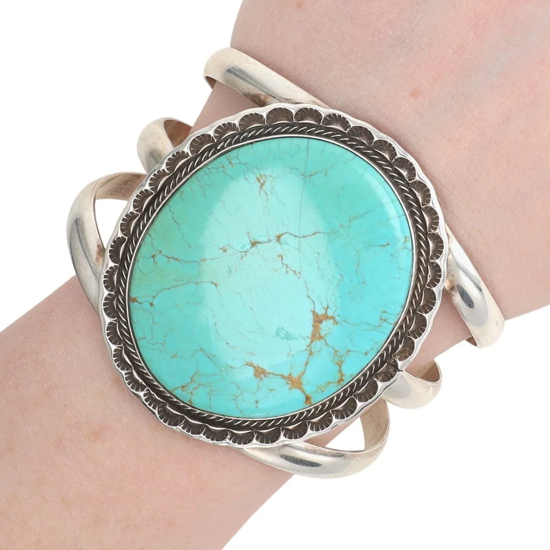 Richardson's Trading Post Donovan Skeet Navajo Sterling Turquoise Cuff Bracelet