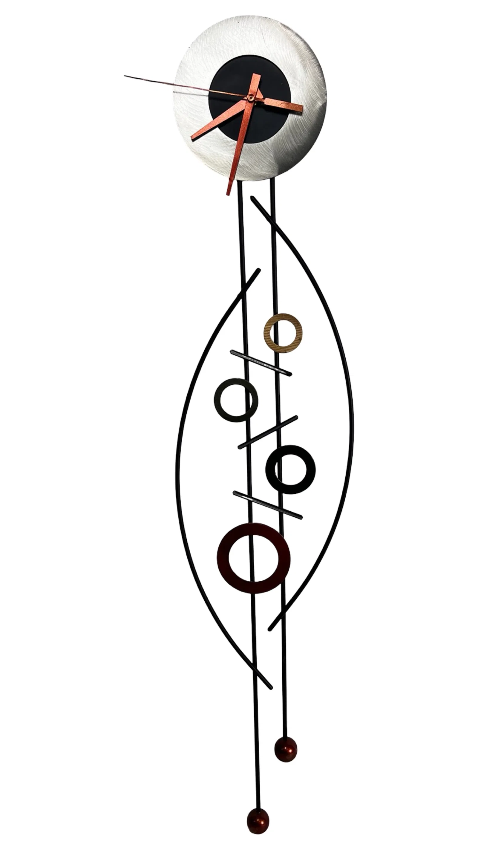 Rick Martin Abstract Modernist Metal Wall Clock