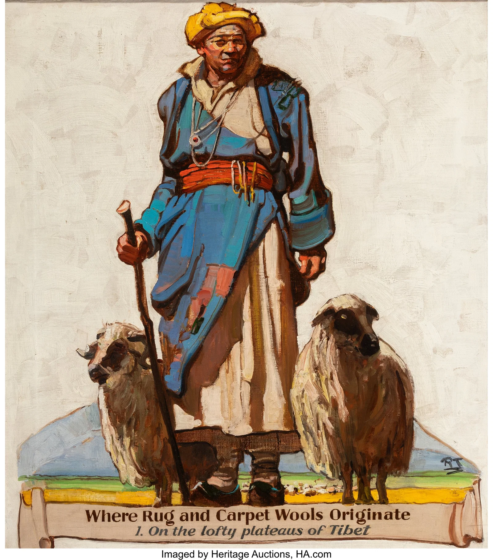 Rico Tomaso (American, 1898-1985) Tibetan textil