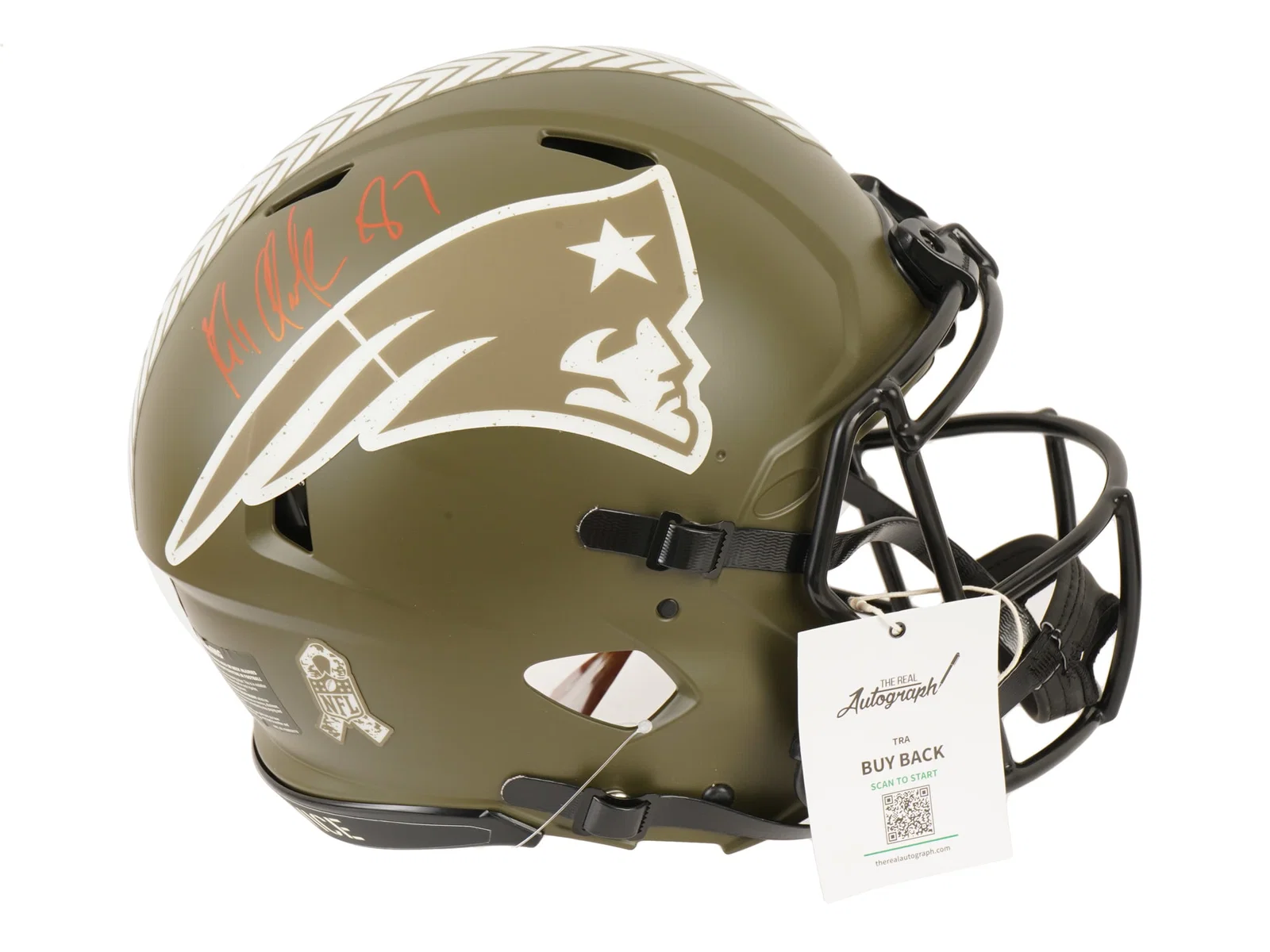 ROB GRONKOWSKI SIGNED SALUTE TO SERVICE HELMET