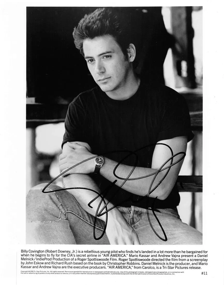 Robert Downey Jr. Signed Air America 8x10 Photo PSA/DNA Certified