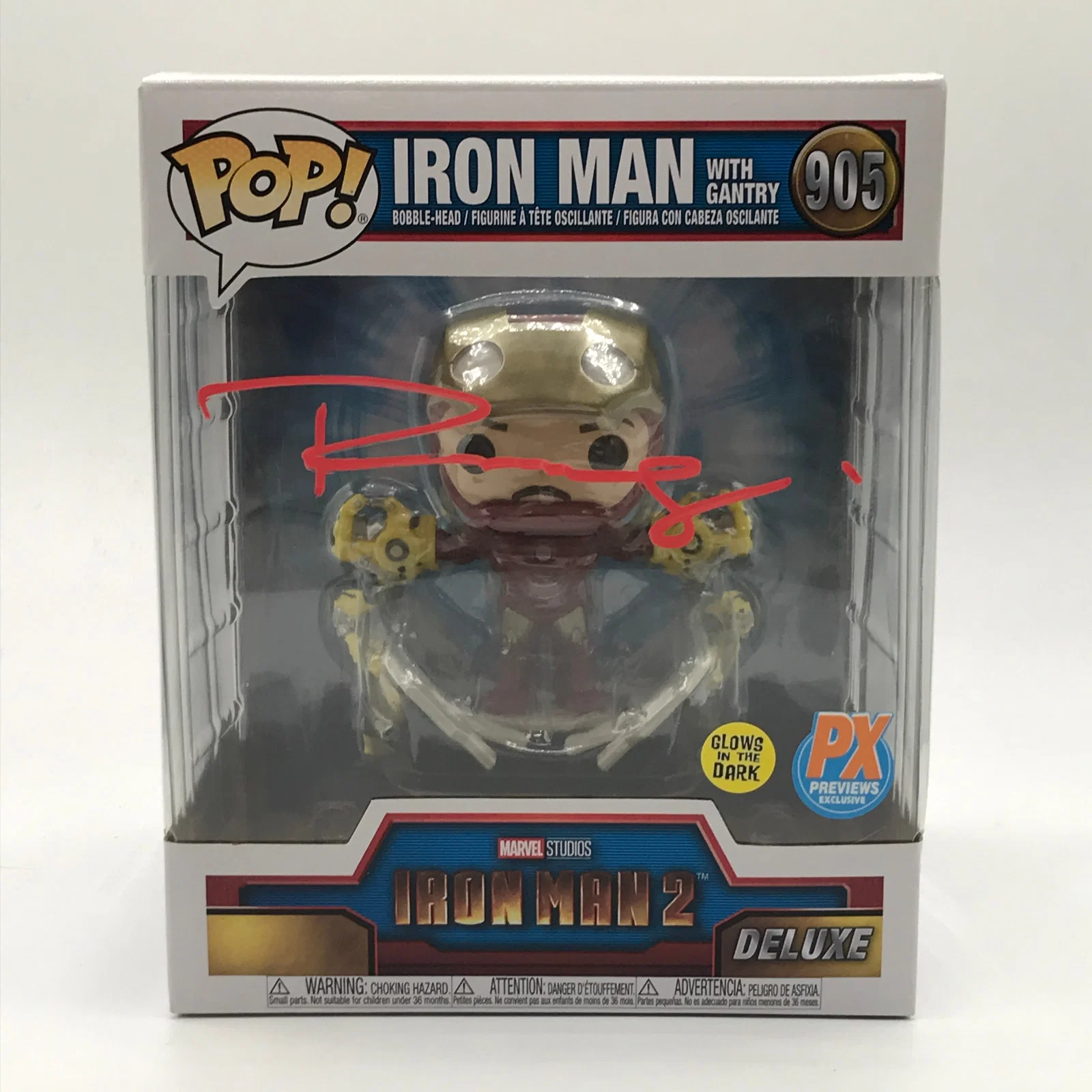 ROBERT DOWNEY JR SIGNED IRON MAN FUNKO POP - KB COA