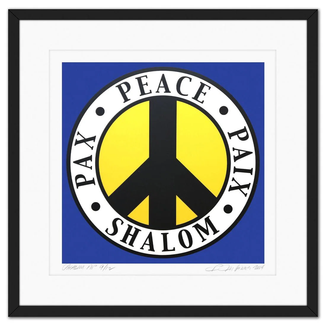 Robert Indiana- Screenprint in colors on wove paper "Tel Aviv Peace"