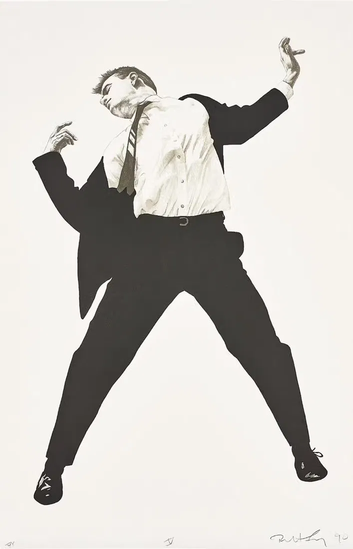 Robert Longo Untitled print from the "Men in the Cities" Series