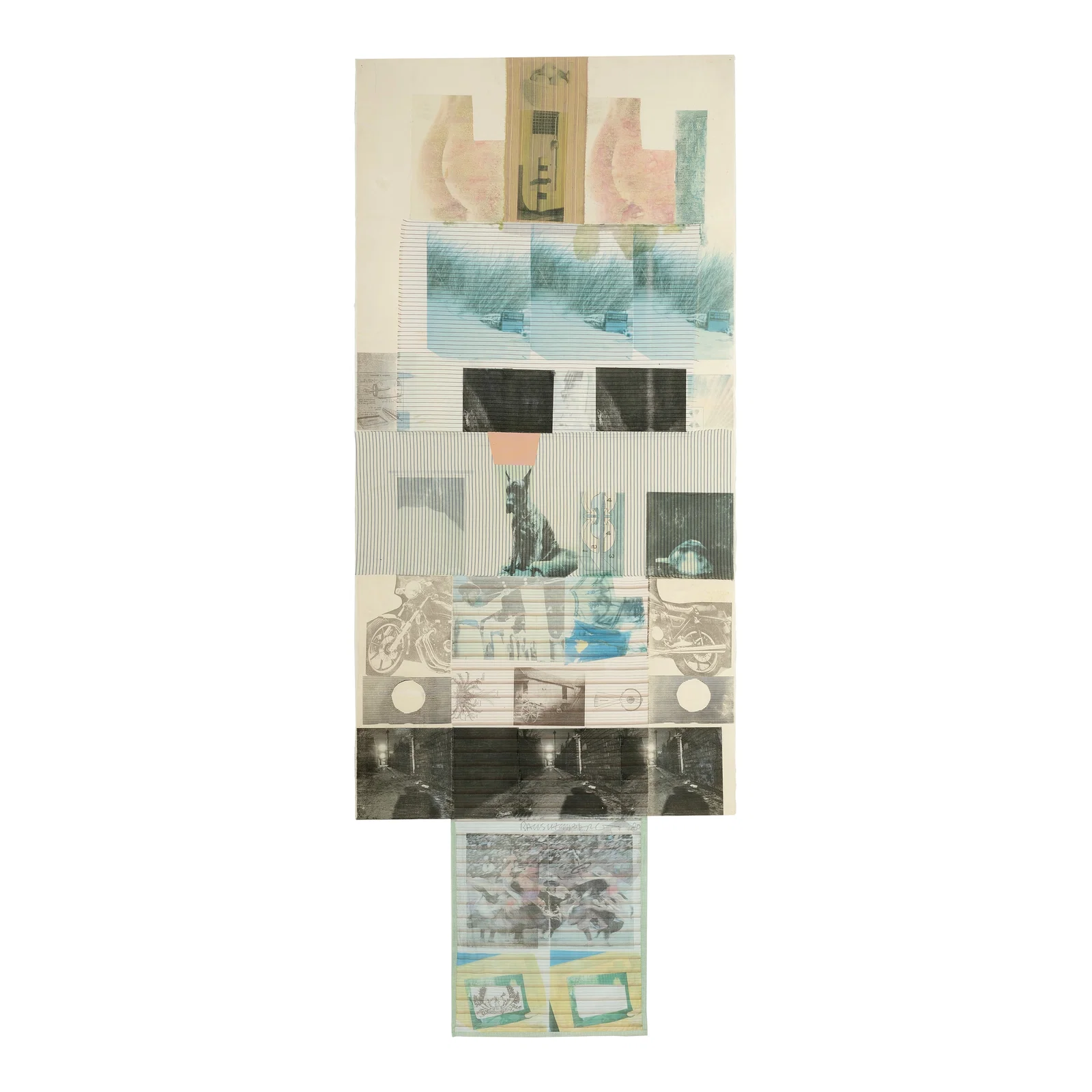 Robert Rauschenberg (1925-2008) Clover, 1980 94 x 36 3/4 in (238.8 x 93.3 cm)