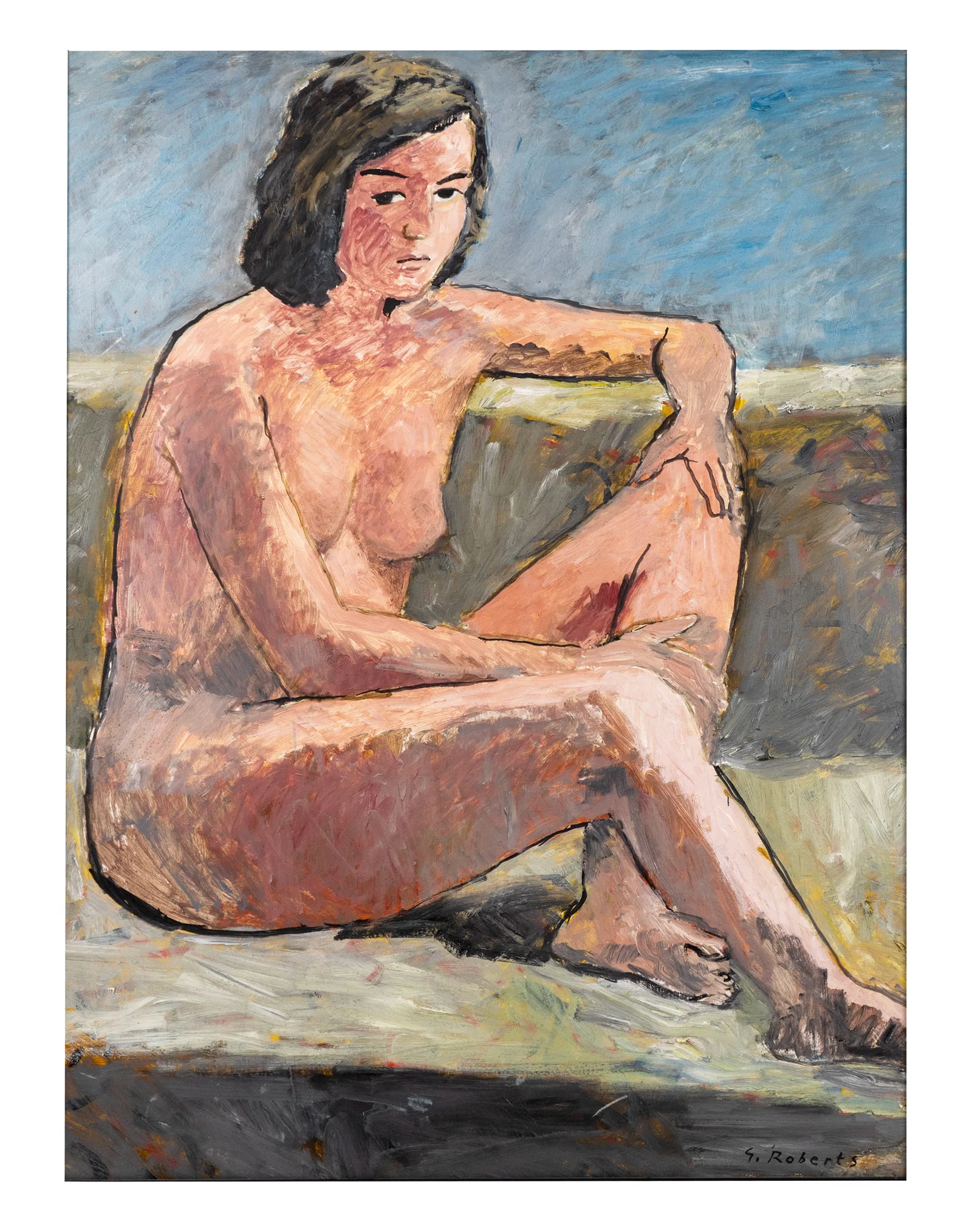 Roberts,Goodridge - Female nude sitting down