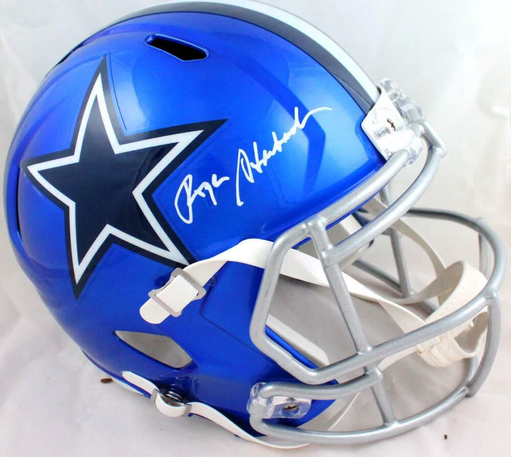 Roger Staubach Signed Dallas Cowboys Flash Speed Helmet Beckett Authenticated