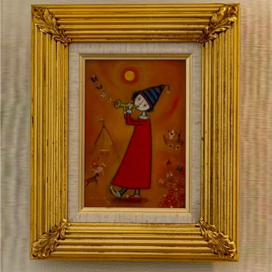 Rokuro Banjaku, The Clown's Dream, oil painting