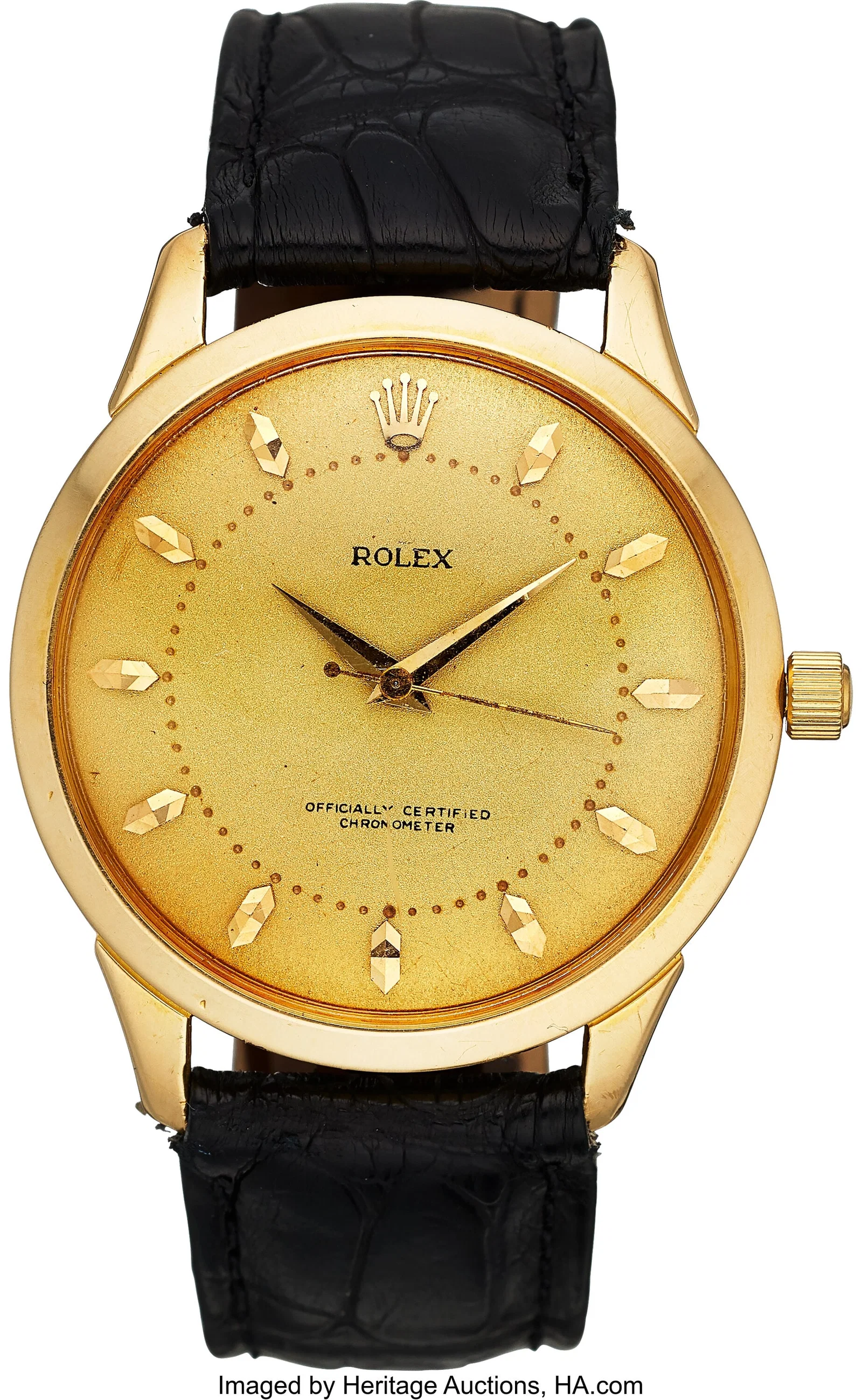 Rolex 18k Dress Watch with Refinished Dial, Ref.