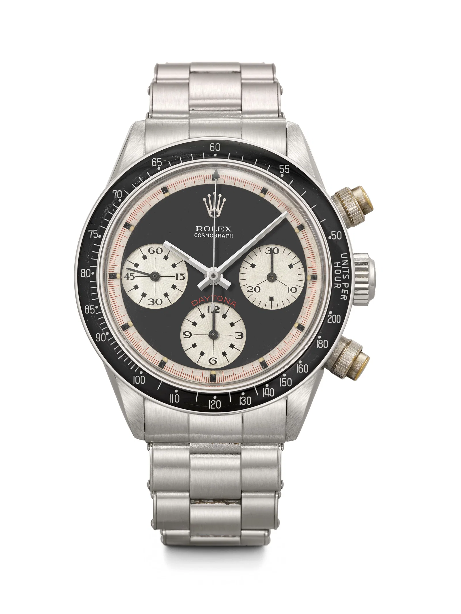 ROLEX. A RARE AND DESIRABLE STAINLESS STEEL CHRONOGRAPH WRISTWATCH WITH ‘PAUL NEWMAN’