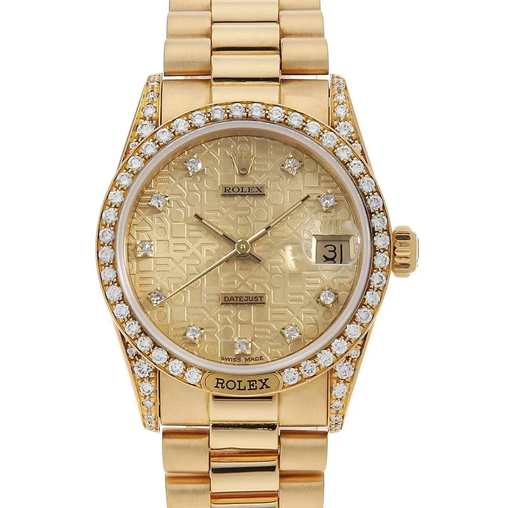 ROLEX DATEJUST DIAMOND BEZEL CHAMPAGNE
